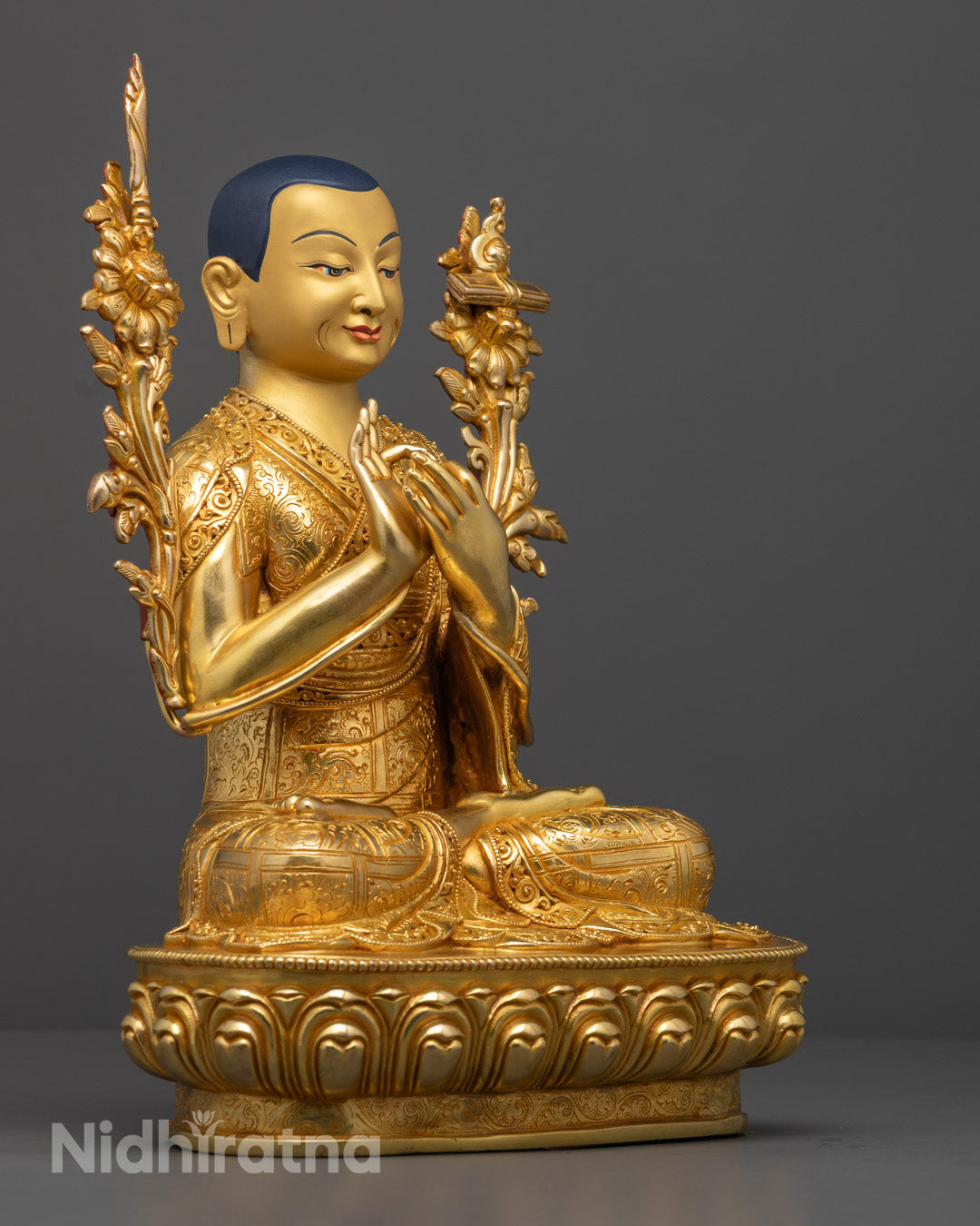 Handcrafted Tsongkhapa Statue Set | Spiritual Statues for Worshiping