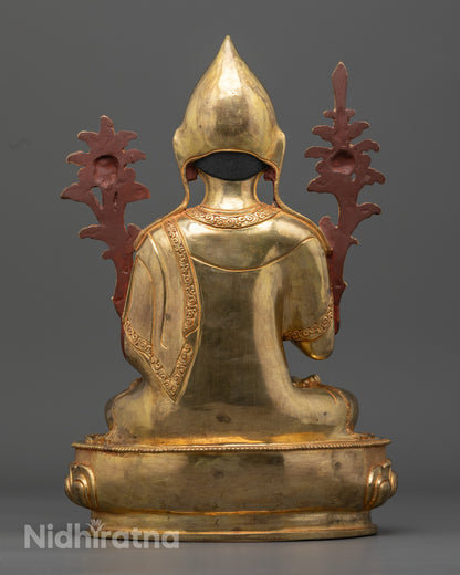 Guru Tsongkhapa with Disciples Statues