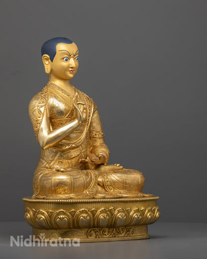 Handcrafted Tsongkhapa Statue Set | Spiritual Statues for Worshiping