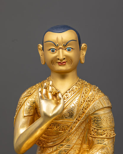 Handcrafted Tsongkhapa Statue Set | Spiritual Statues for Worshiping