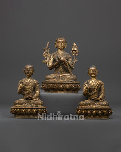 Tsongkhapa Set Statue | Sacred Tibetan Buddhist Masterpiece for Meditation