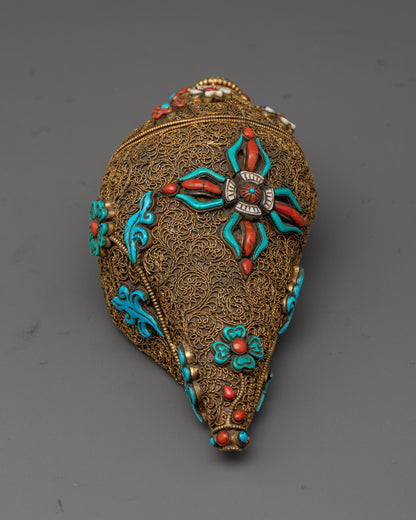 Turtle with Conch Shell | Buddhist Tradition