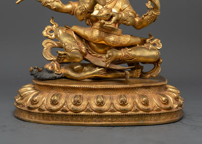 4 Armed Mahakala with consort | Powerful Guardian Deity