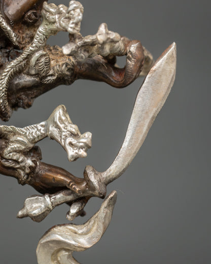Handcrafted Ucchusma Statue | Chemically Oxidized Copper Sculpture
