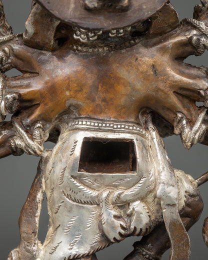Handcrafted Ucchusma Statue | Chemically Oxidized Copper Sculpture