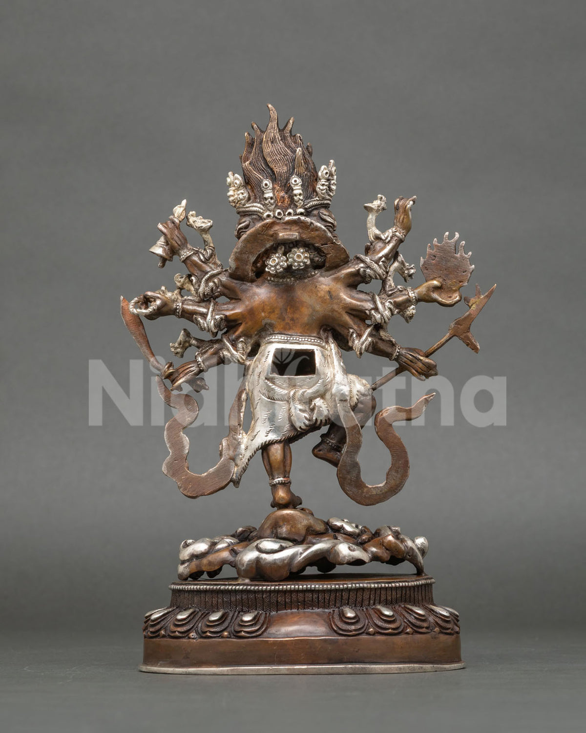 Handcrafted Ucchusma Statue | Chemically Oxidized Copper Sculpture