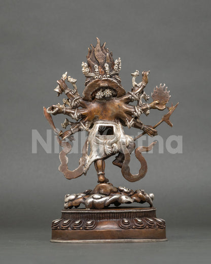 Handcrafted Ucchusma Statue | Chemically Oxidized Copper Sculpture