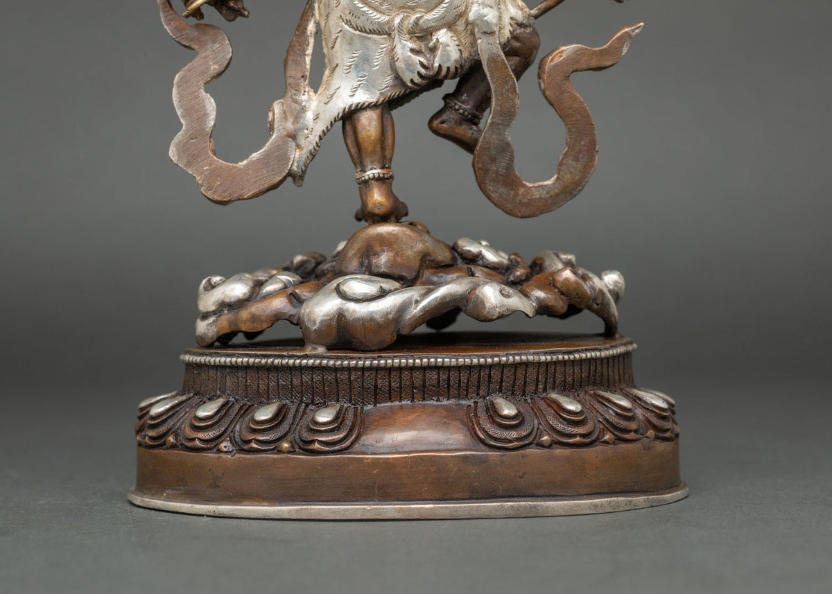 Handcrafted Ucchusma Statue | Chemically Oxidized Copper Sculpture