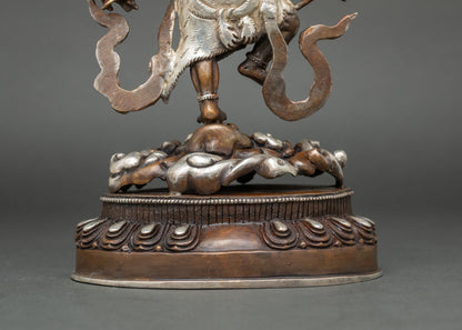 Handcrafted Ucchusma Statue | Chemically Oxidized Copper Sculpture
