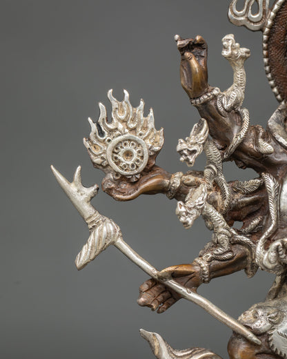 Handcrafted Ucchusma Statue | Chemically Oxidized Copper Sculpture