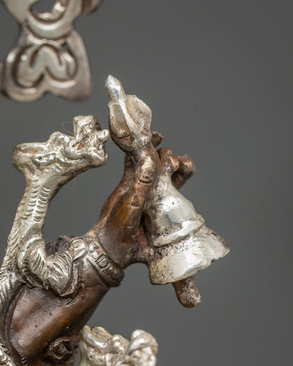 Handcrafted Ucchusma Statue | Chemically Oxidized Copper Sculpture