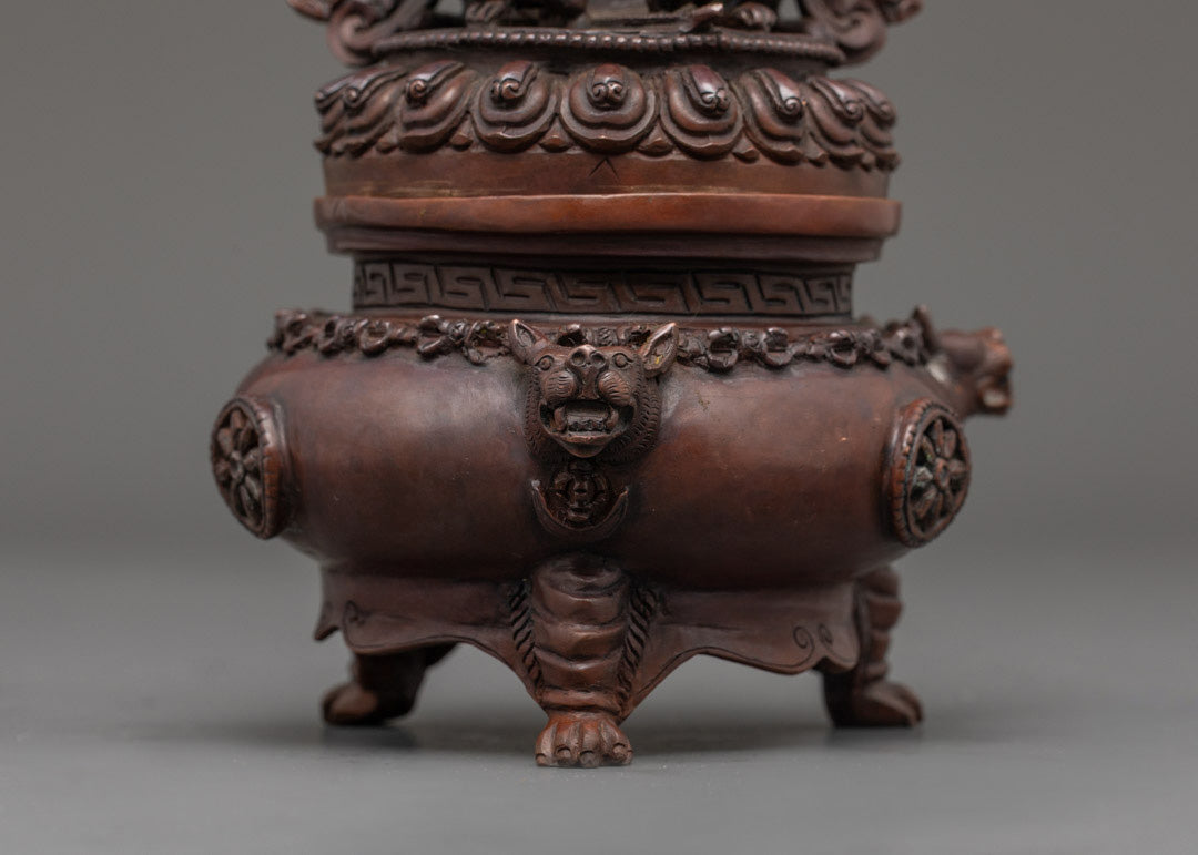 Handcrafted Oxidized Vajra Dhaka | Himalayan Sacred Art