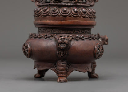 Handcrafted Oxidized Vajra Dhaka | Himalayan Sacred Art