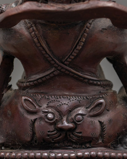 Handcrafted Oxidized Vajra Dhaka | Himalayan Sacred Art