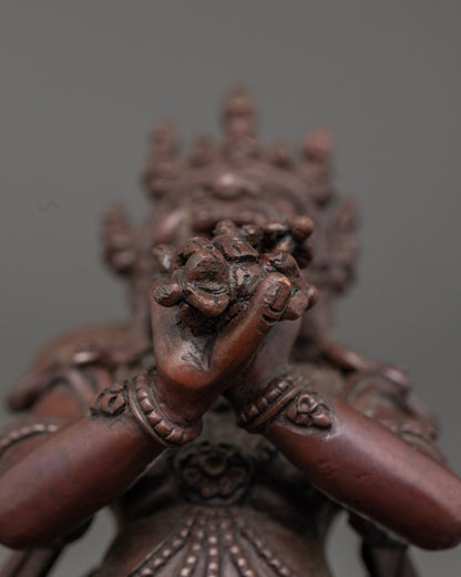 Handcrafted Oxidized Vajra Dhaka | Himalayan Sacred Art