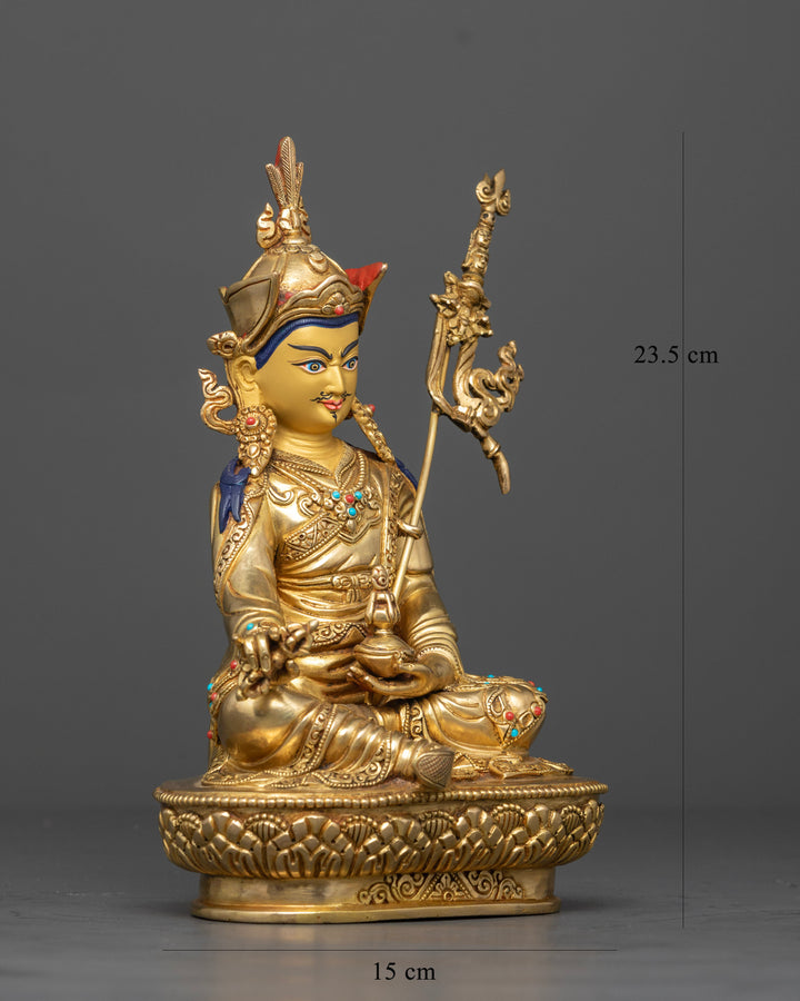 24k Gold-Plated Guru Rinpoche Statue | Symbol of Enlightenment