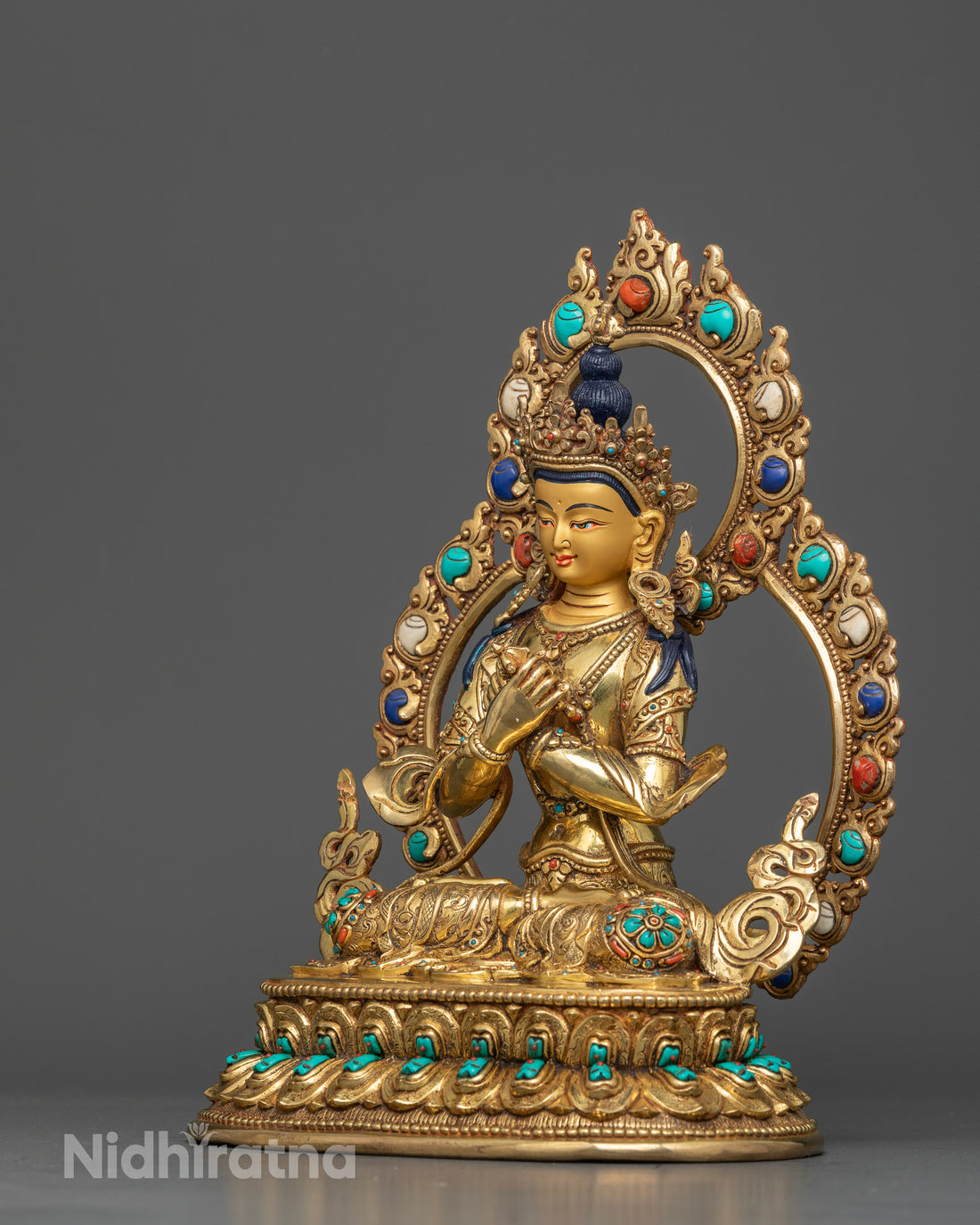 Lotus of Enlightenment: Vajradhara with a Luminous Gemstone Halo