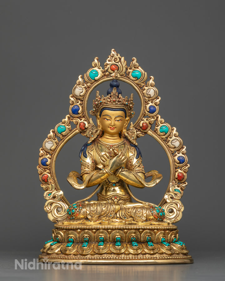 Lotus of Enlightenment: Vajradhara with a Luminous Gemstone Halo