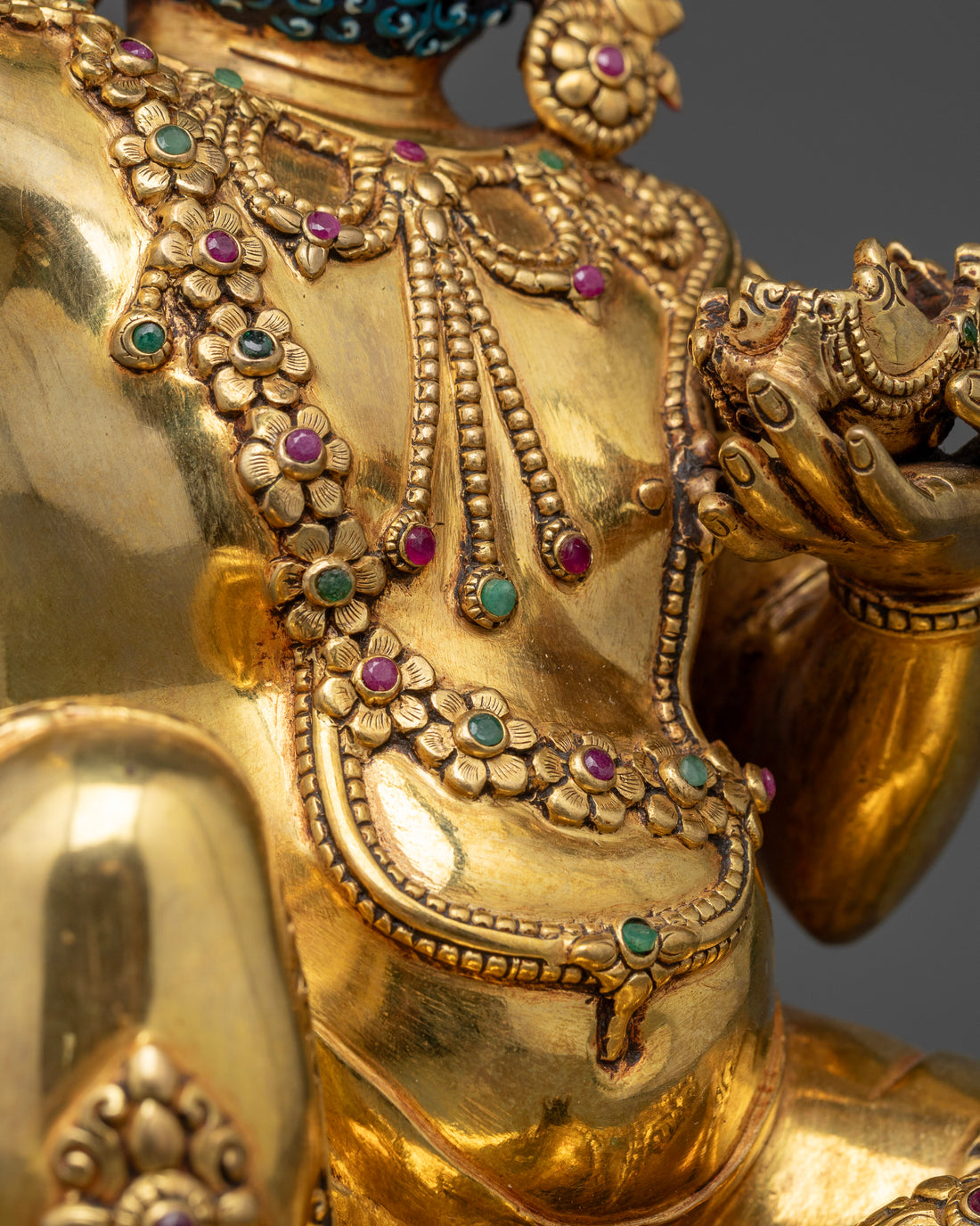 Gold-Gilded Virupa Statue : A Master of Tantric Teachings