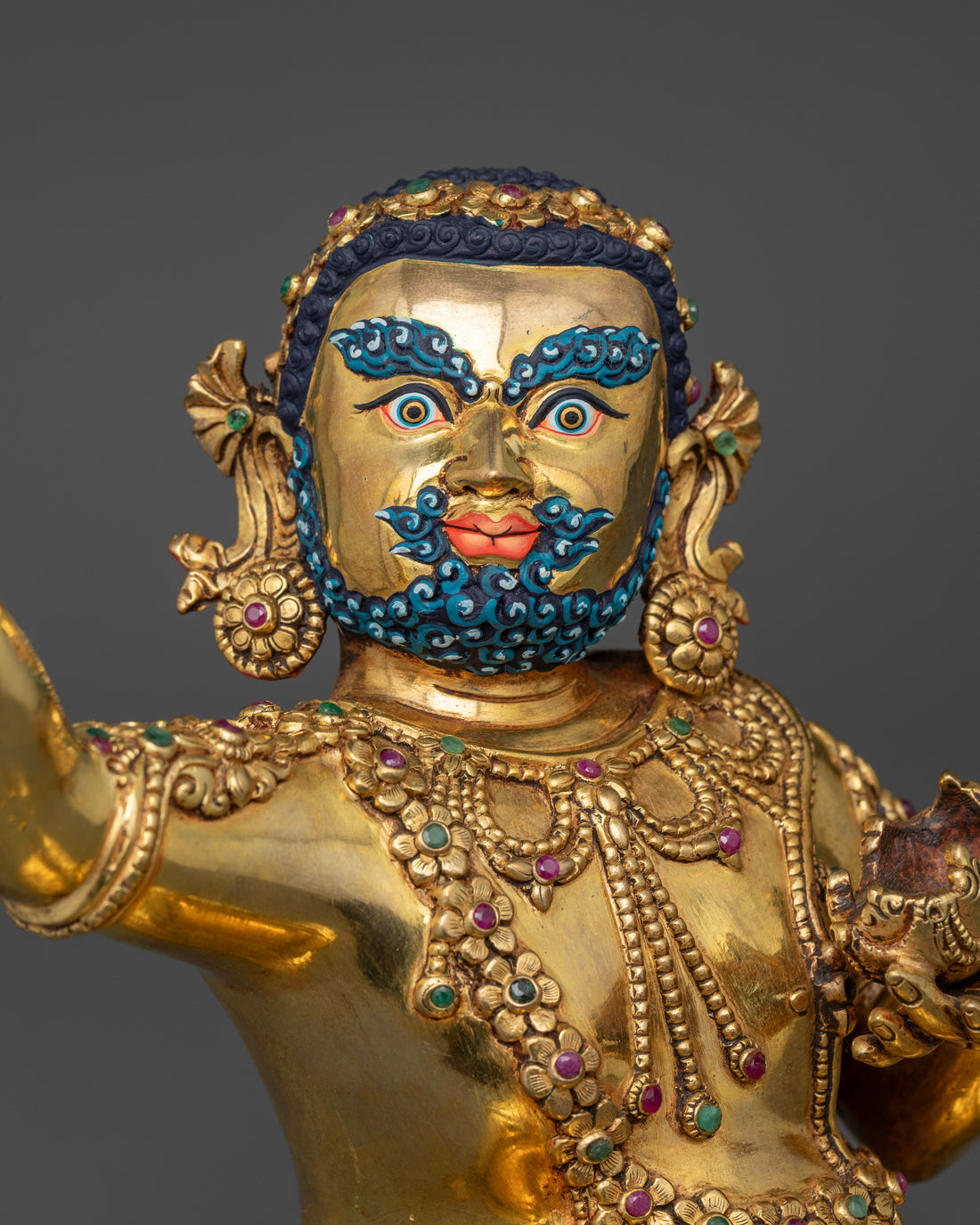 Gold-Gilded Virupa Statue : A Master of Tantric Teachings