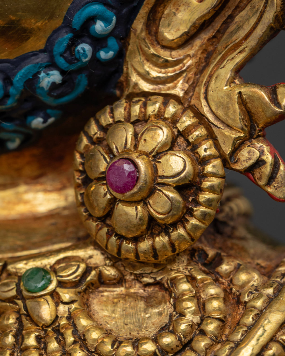 Gold-Gilded Virupa Statue : A Master of Tantric Teachings