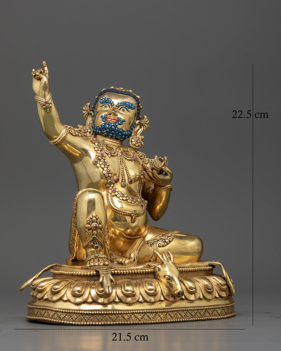 Gold-Gilded Virupa Statue : A Master of Tantric Teachings