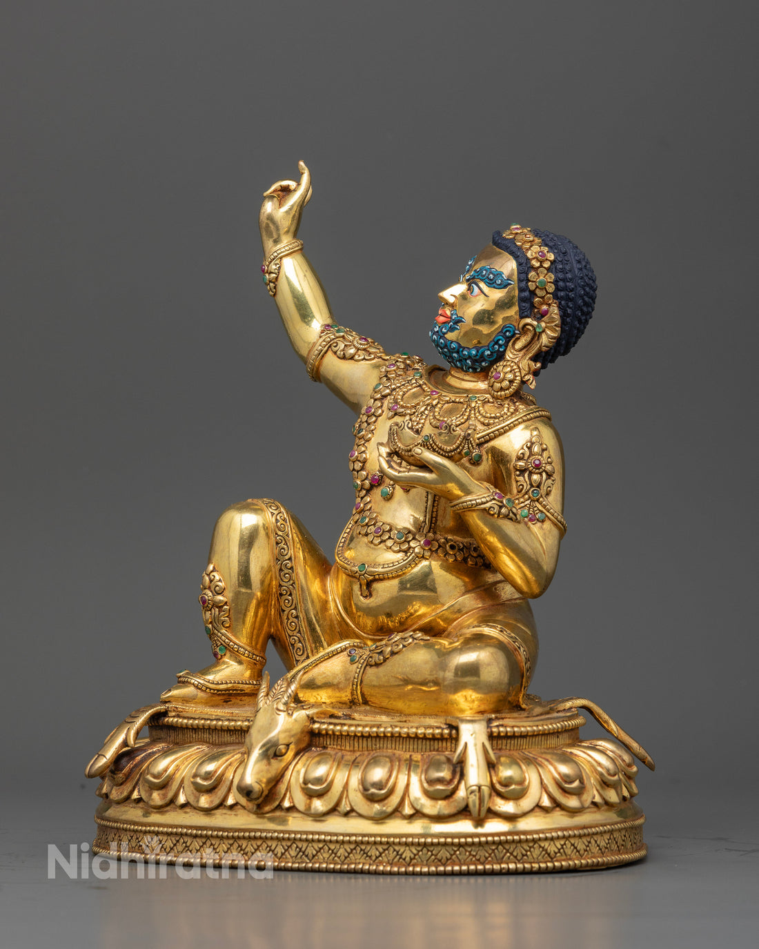 Gold-Gilded Virupa Statue : A Master of Tantric Teachings