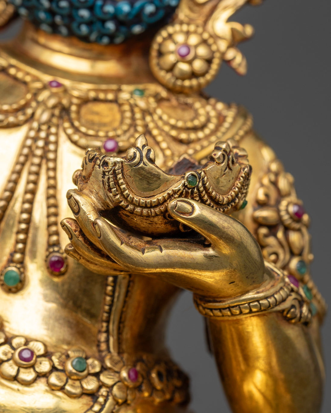 Gold-Gilded Virupa Statue : A Master of Tantric Teachings