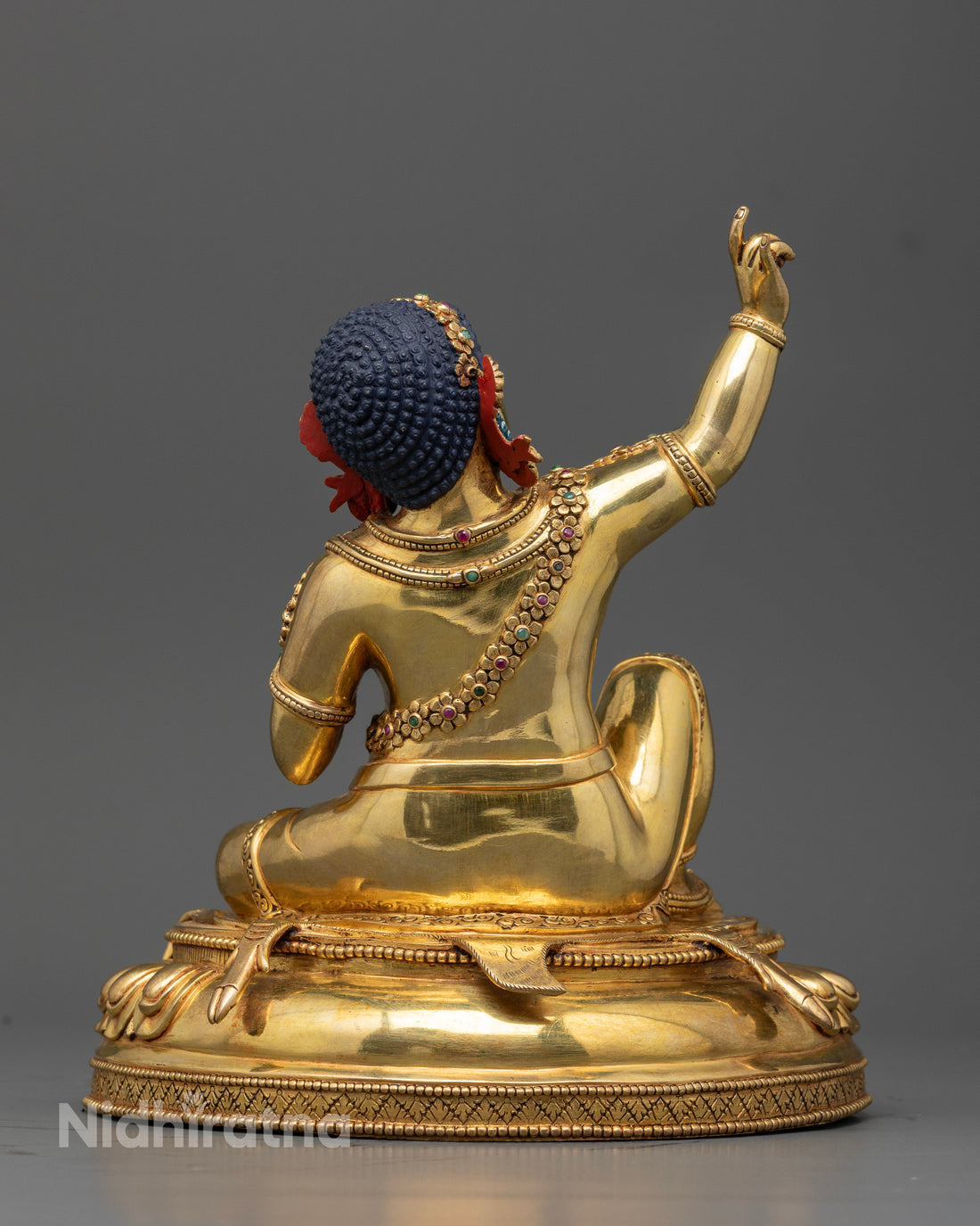 Gold-Gilded Virupa Statue : A Master of Tantric Teachings