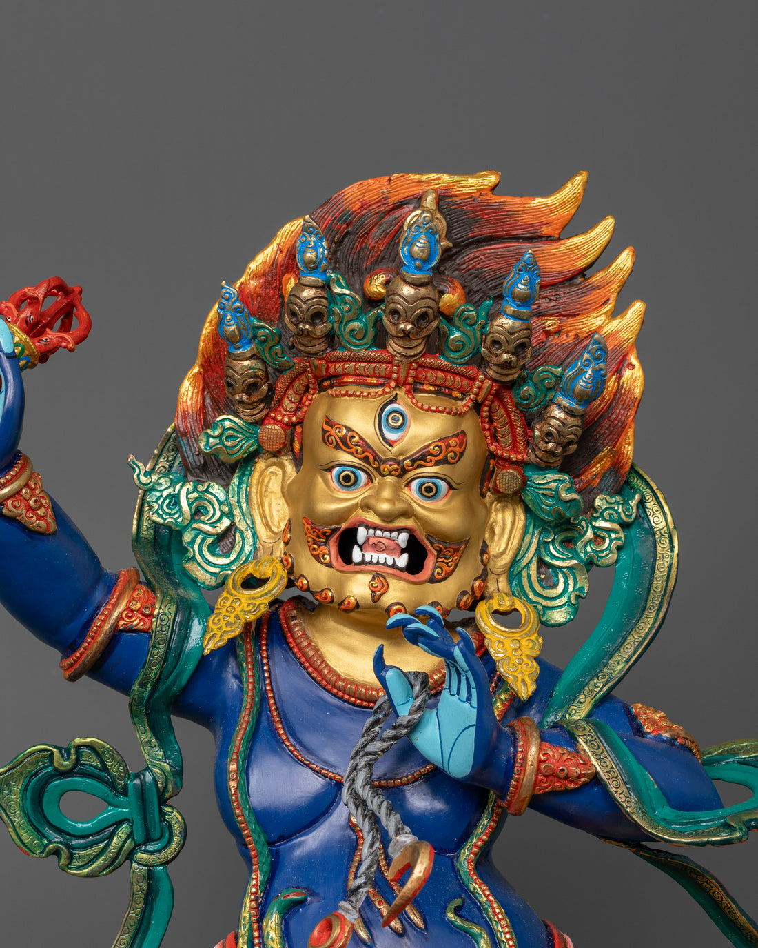 Sacred Blue Vajrapani Statue for Meditation and Spiritual Protection