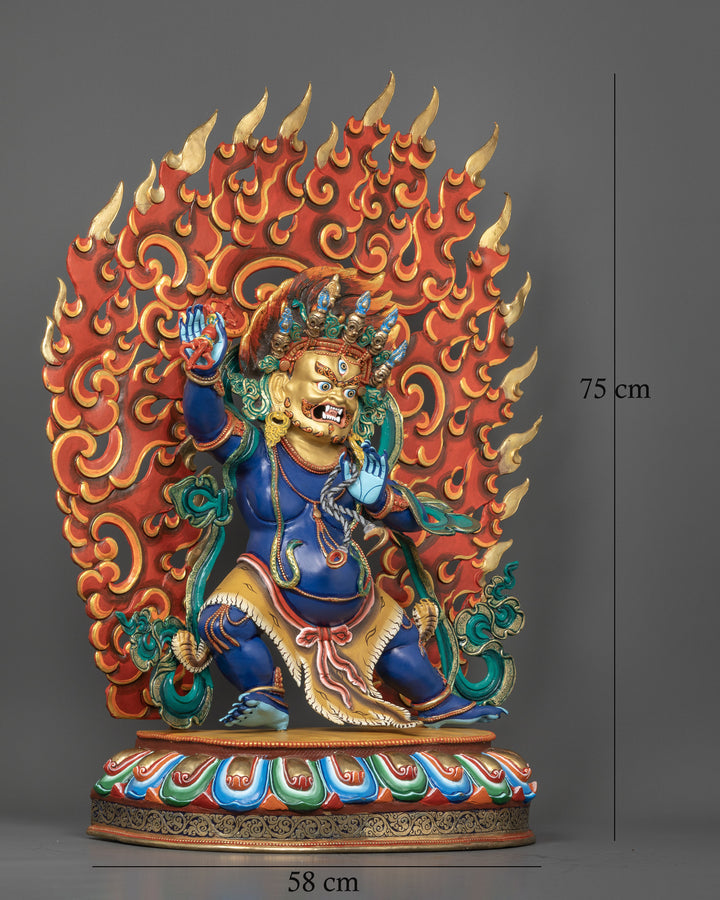 Sacred Blue Vajrapani Statue for Meditation and Spiritual Protection