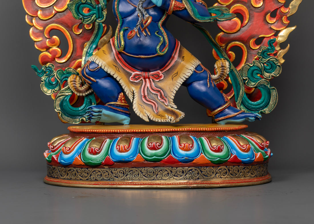 Sacred Blue Vajrapani Statue for Meditation and Spiritual Protection