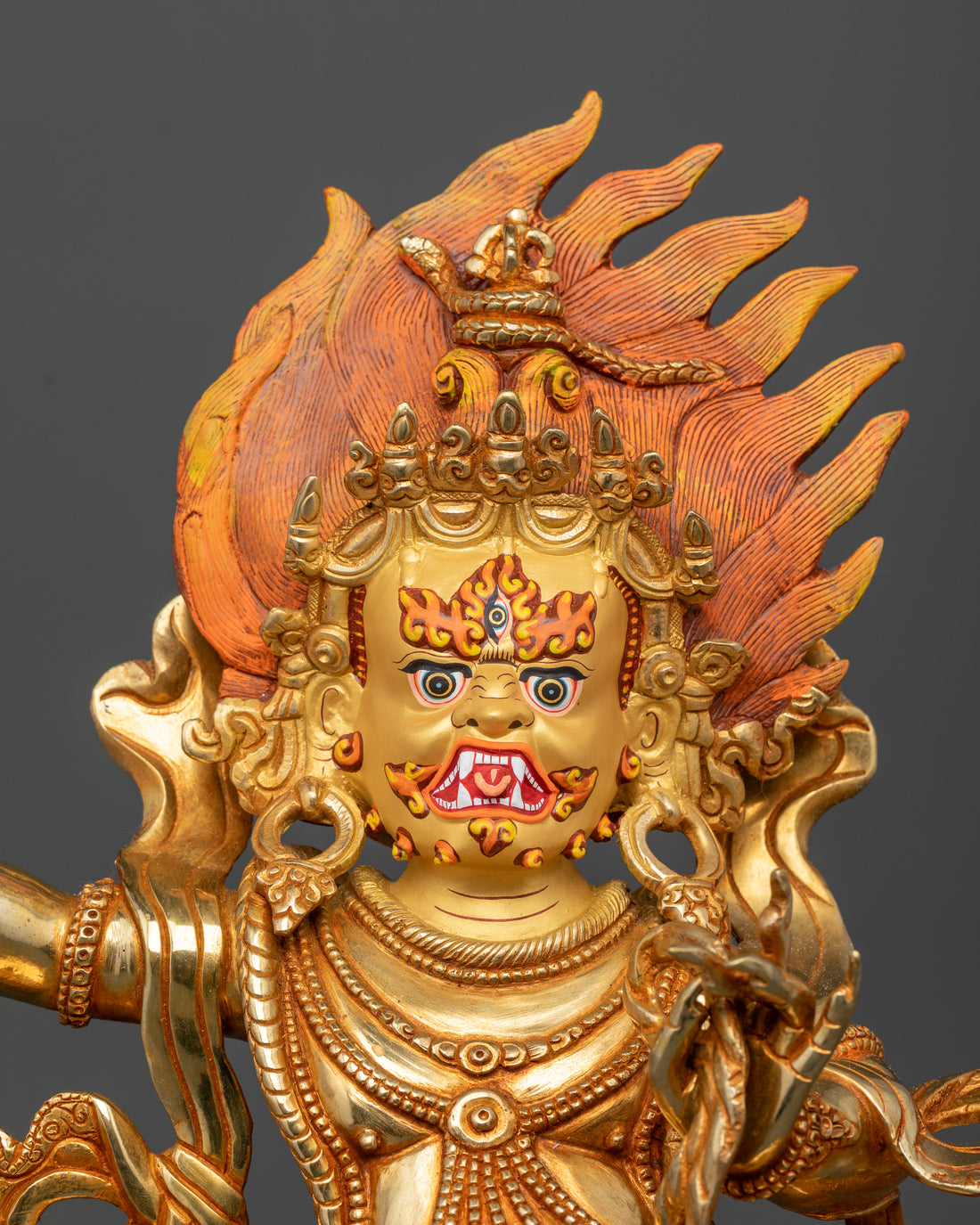 Buddhist Deity of Strength & Thunderbolt: Vajrapani Statue