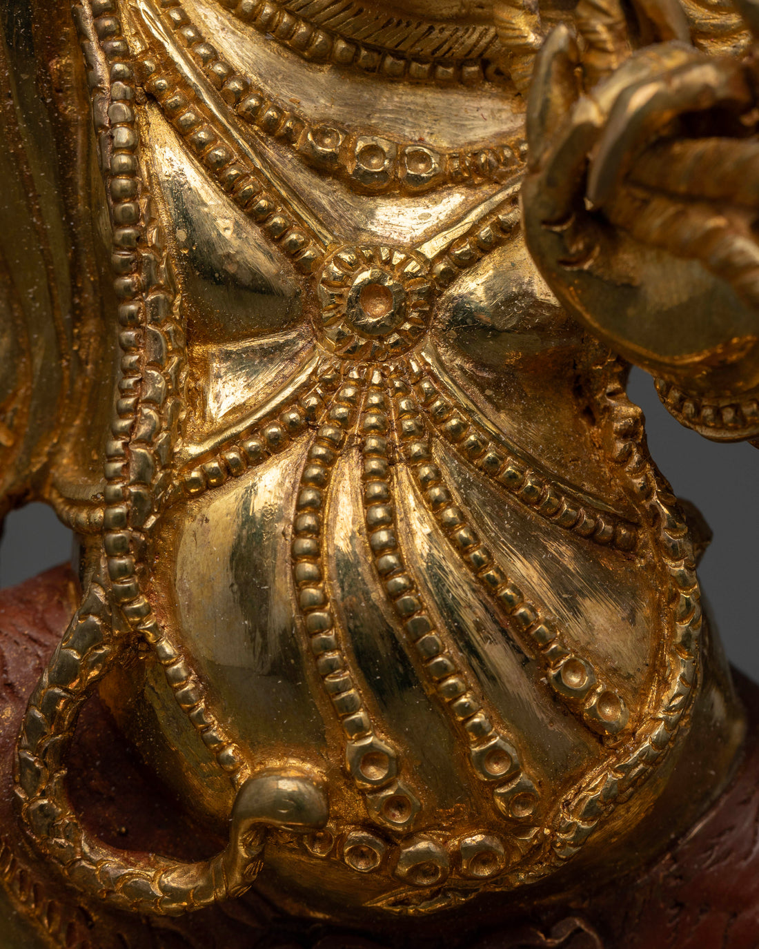 Gold-Gilded Vajrapani Statue:  Symbol of Strength in Tibetan Buddhism