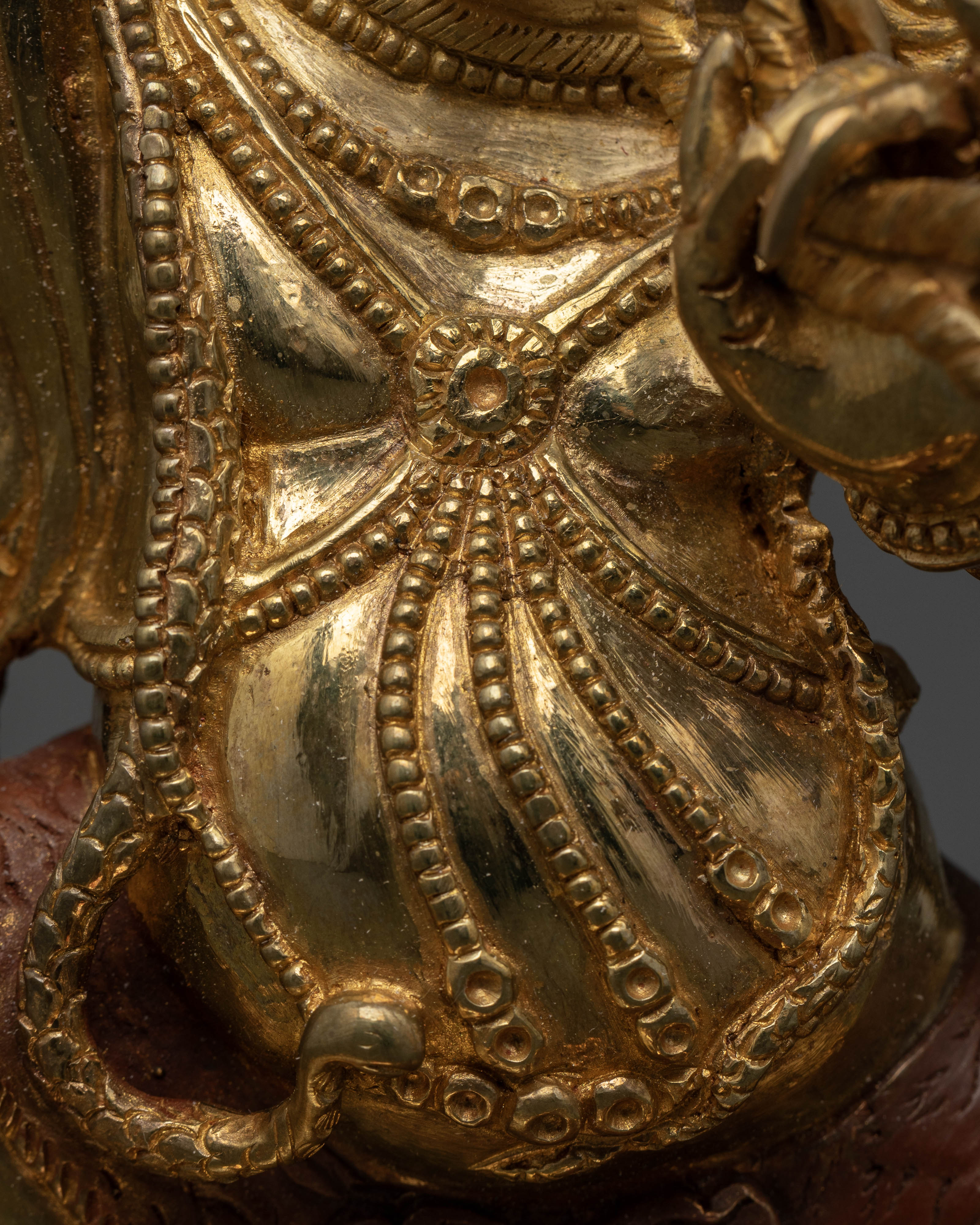 Gold-Gilded Vajrapani Statue:  Symbol of Strength in Tibetan Buddhism