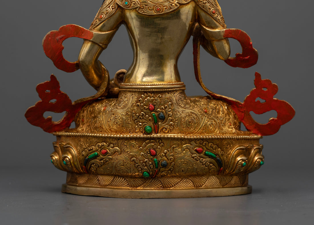 Dorje Sempa Statue in Gleaming Gold: Guardian of Spiritual Transformation