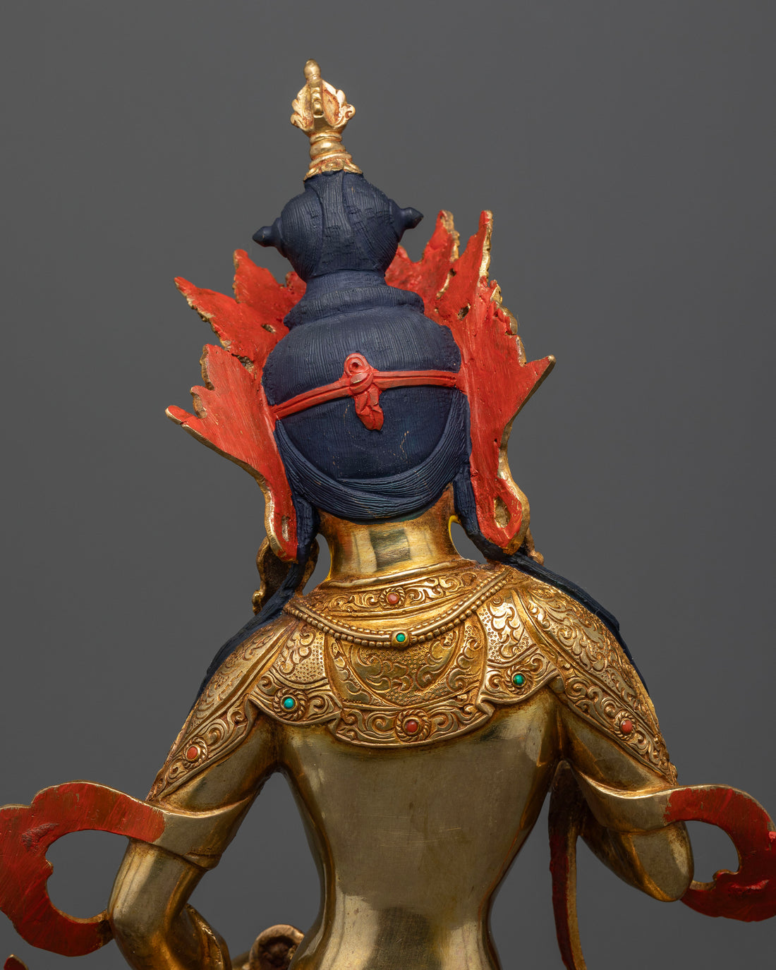 Dorje Sempa Statue in Gleaming Gold: Guardian of Spiritual Transformation