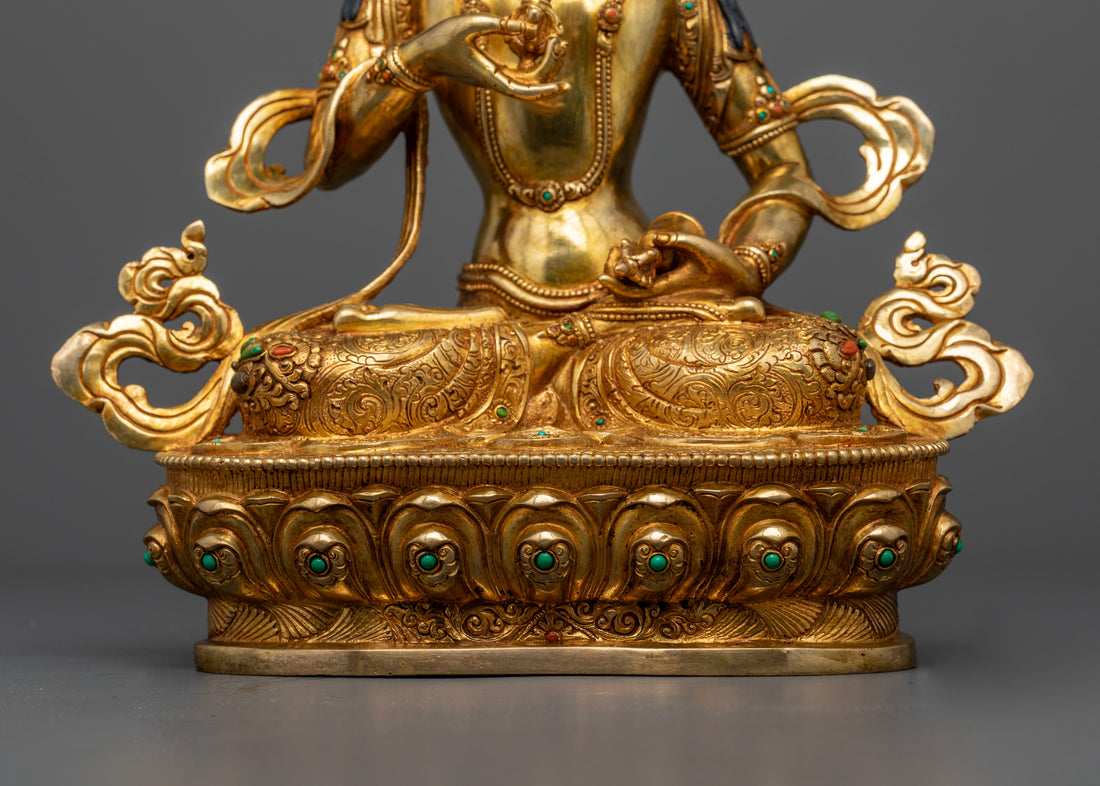 Dorje Sempa Statue in Gleaming Gold: Guardian of Spiritual Transformation