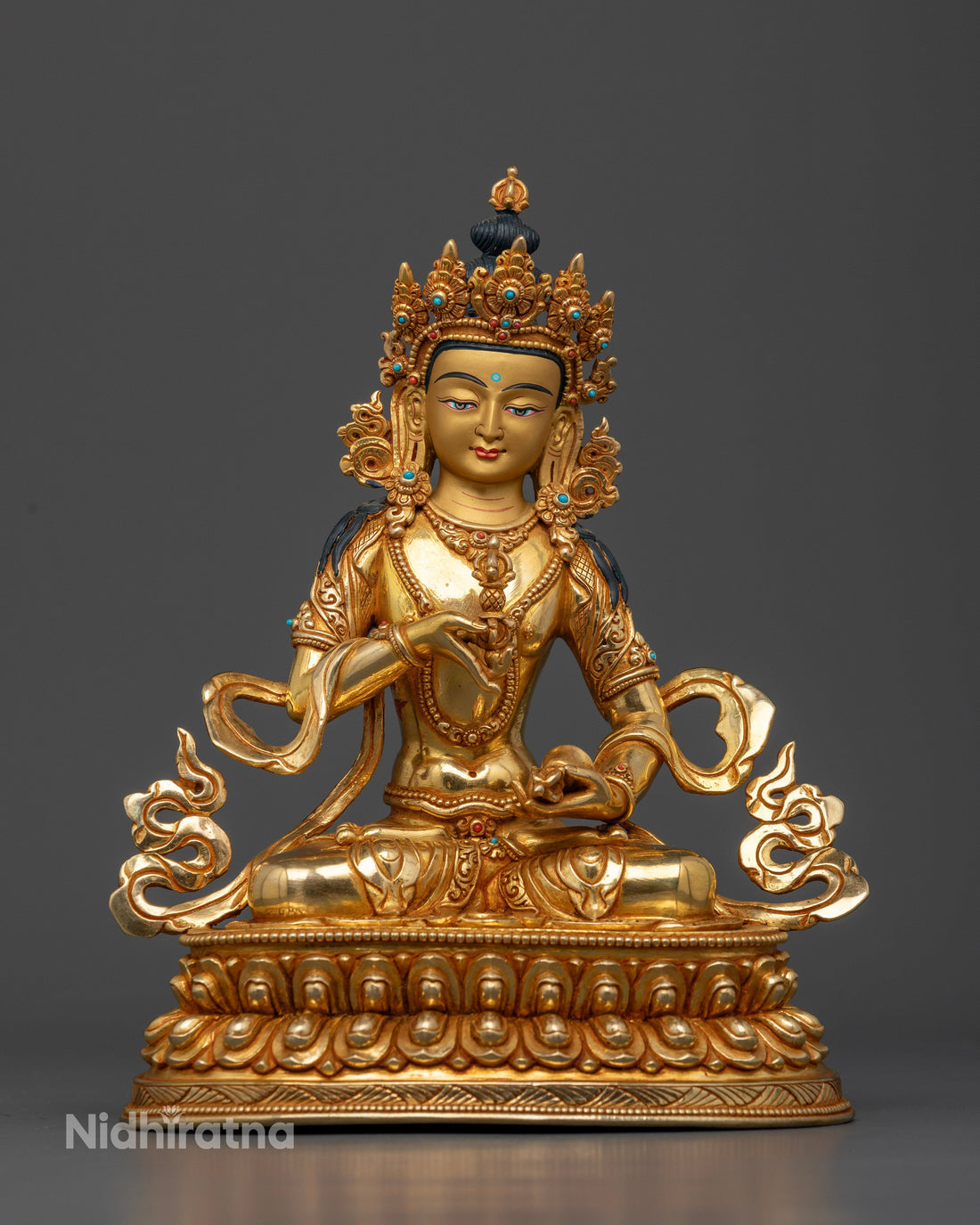 Vajrasattva: The Embodiment of Purity in Gold Gilded Splendor