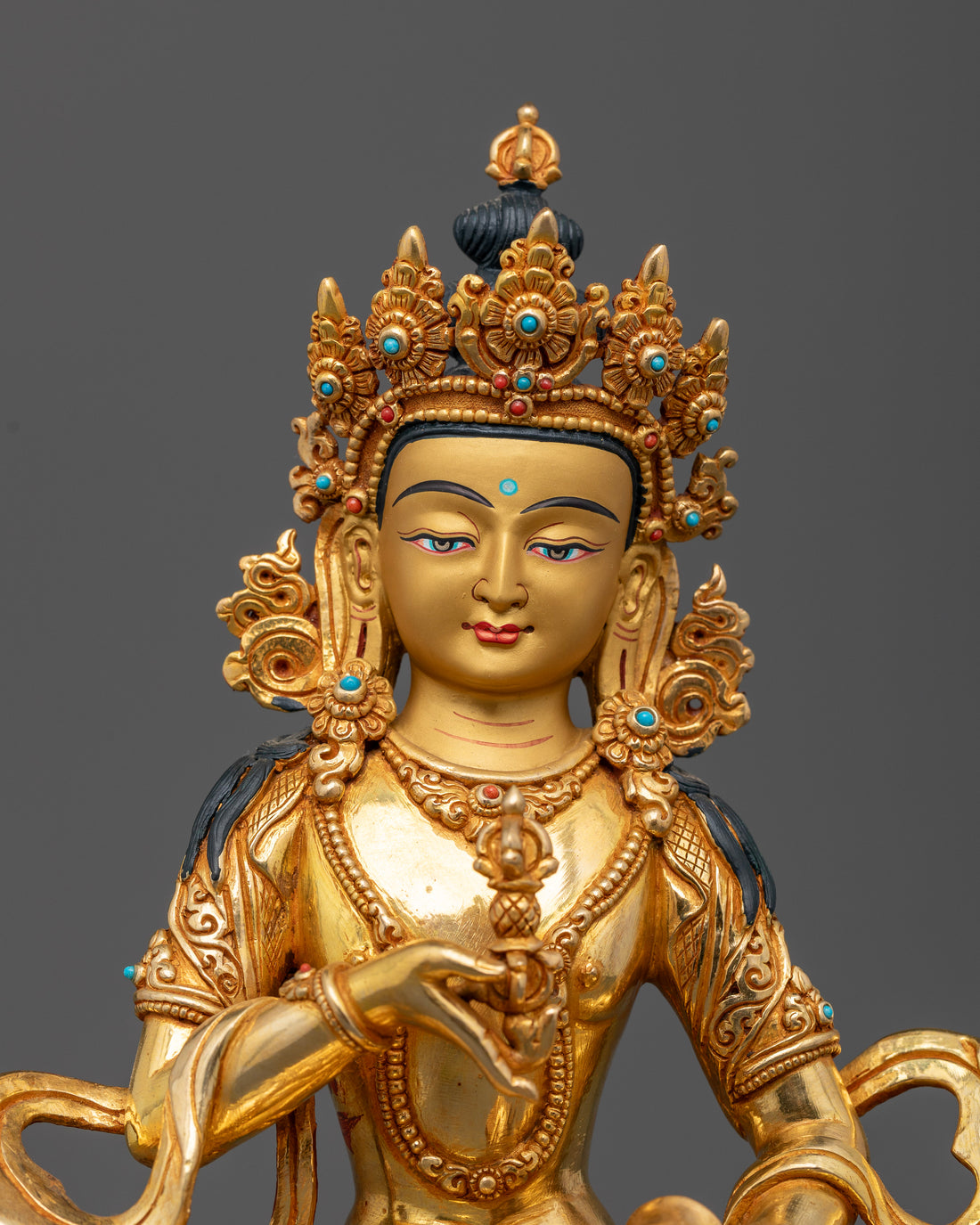 Vajrasattva: The Embodiment of Purity in Gold Gilded Splendor