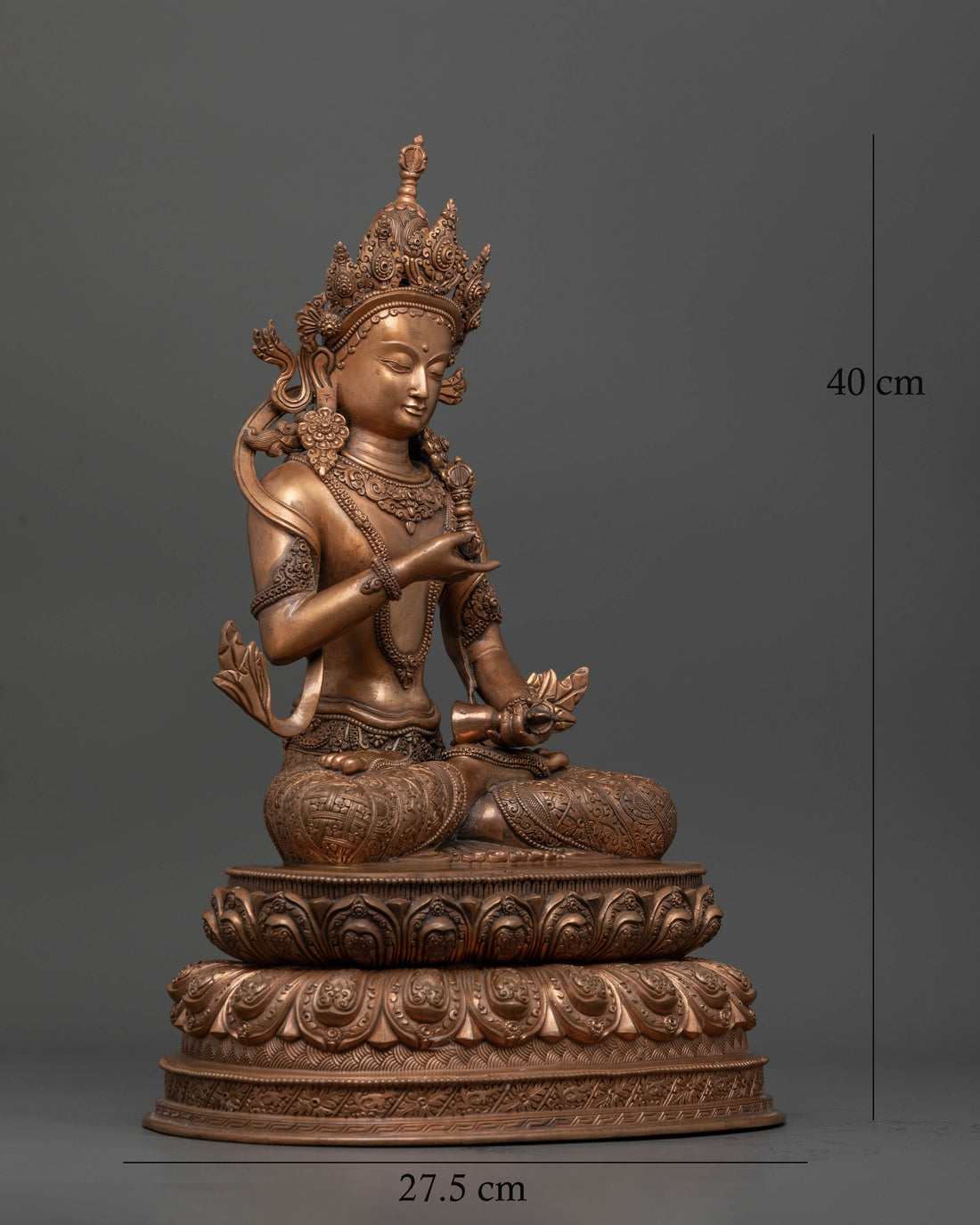 Sacred 15.7 Inch Oxidized Vajrasattva Statue