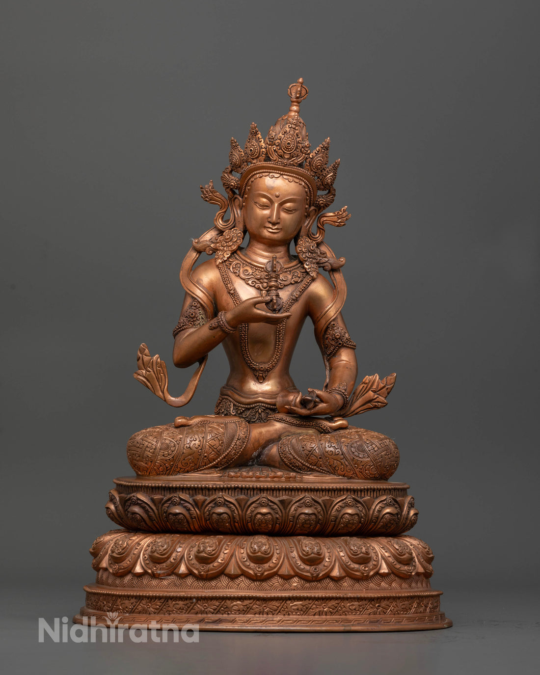 Sacred 15.7 Inch Oxidized Vajrasattva Statue