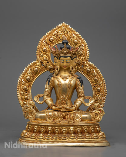Handcrafted Vairocana Statue | Nepalese Buddhist Art