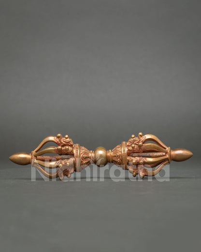Handcrafted Vajra and Bell Set for Tibetan Buddhist rituals, meditation, prayer, and puja ceremonies