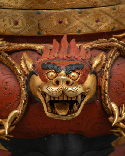 Colorful Vajradhaka (Dorje Khadro) Statue | The Destroyer of Negativity