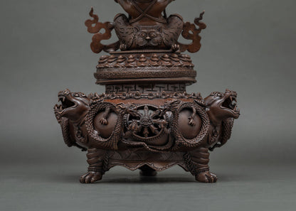 Oxidized Vajradaka Statue | The Wrathful Guardian of Purification
