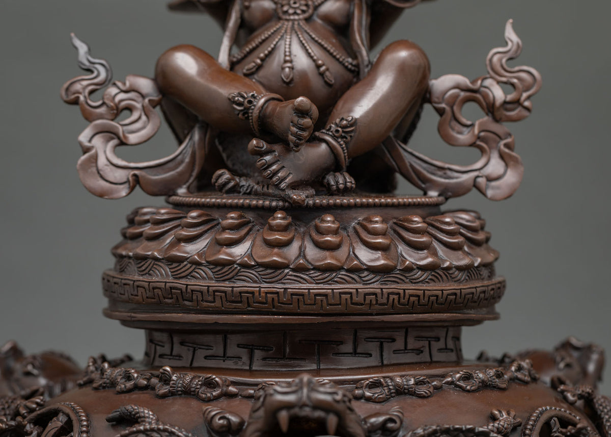 Oxidized Vajradaka Statue | The Wrathful Guardian of Purification