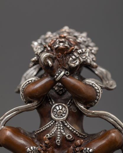 Handcrafted Buddhist Vajradhaka Statue | Oxidized Made