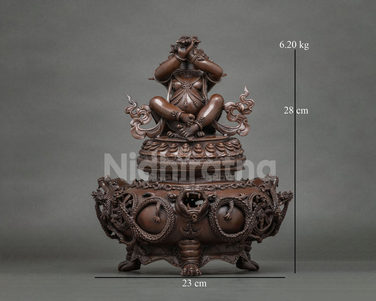 Oxidized Vajradaka Statue | The Wrathful Guardian of Purification
