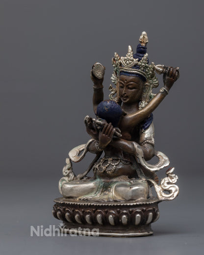 Machine-Made Vajradhara with Consort Statue for Sale
